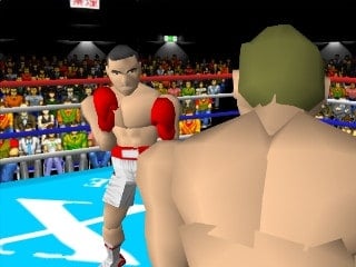 A pair of boxers squares up in the ring.