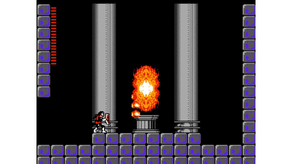 An in-game screenshot from Castlevania II: Simon's Quest.