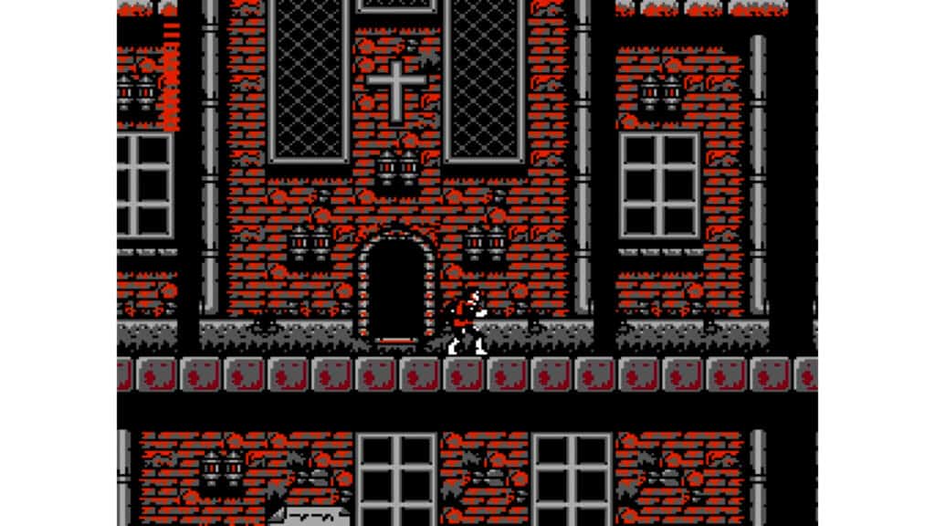 An in-game screenshot from Castlevania II: Simon's Quest.