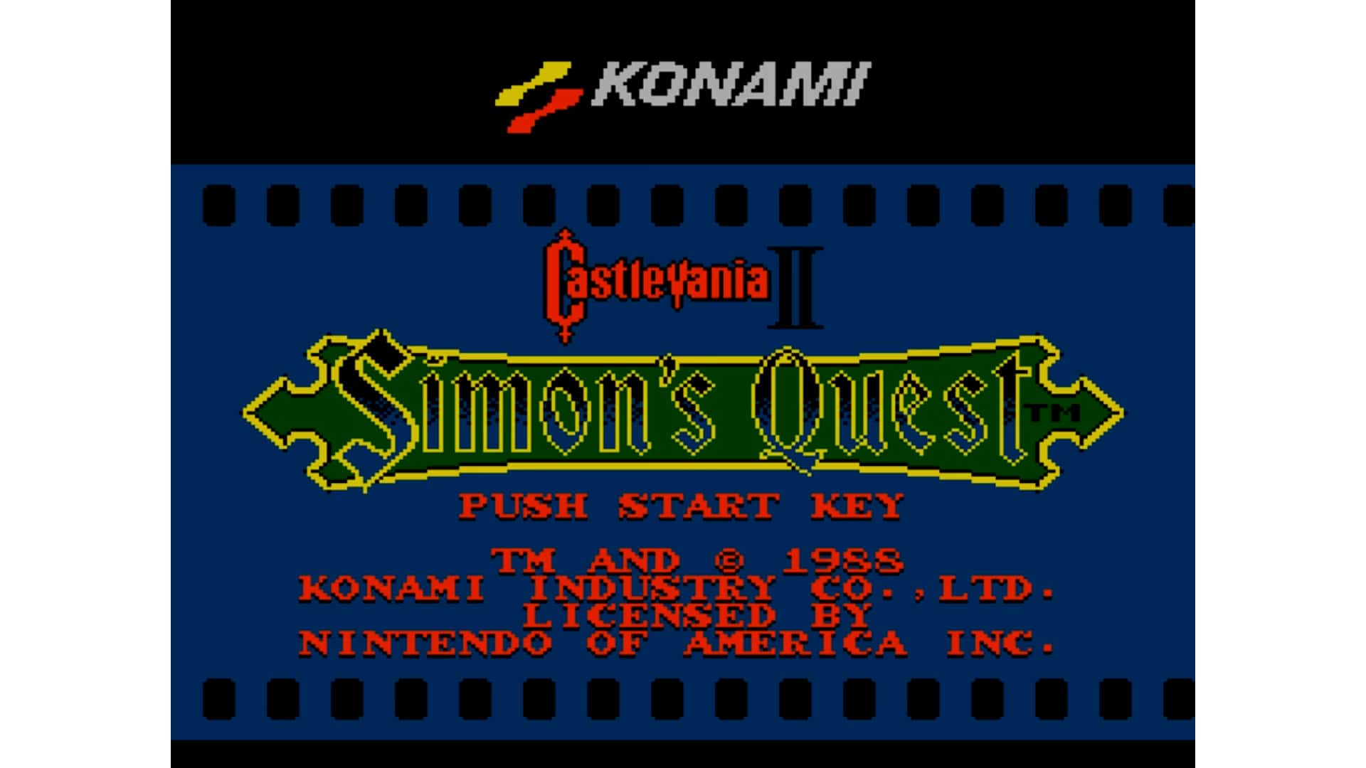 An in-game screenshot from Castlevania II: Simon's Quest.