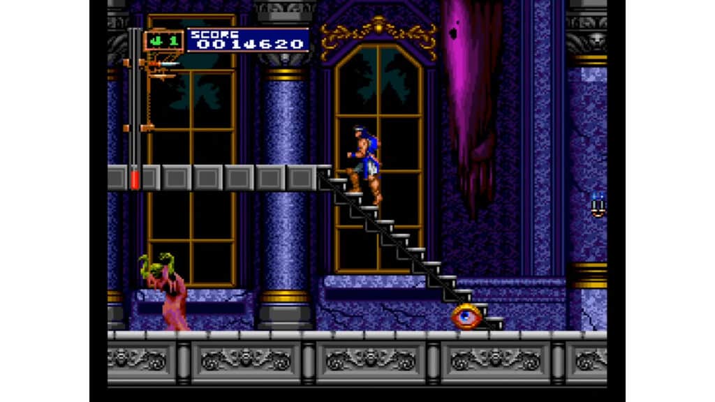An in-game screenshot from Castlevania: Rondo of Blood.