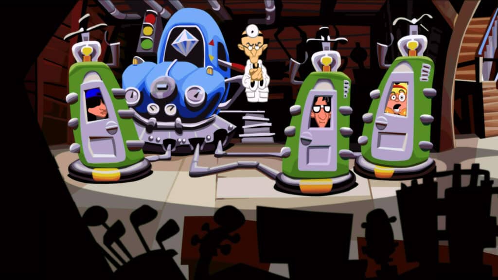 A Steam promotional image for Day of the Tentacle Remastered.