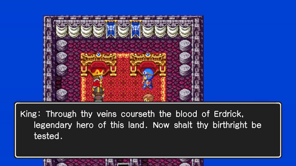 In Dragon Quest II, the bloodline of the hero Erdrick continues.