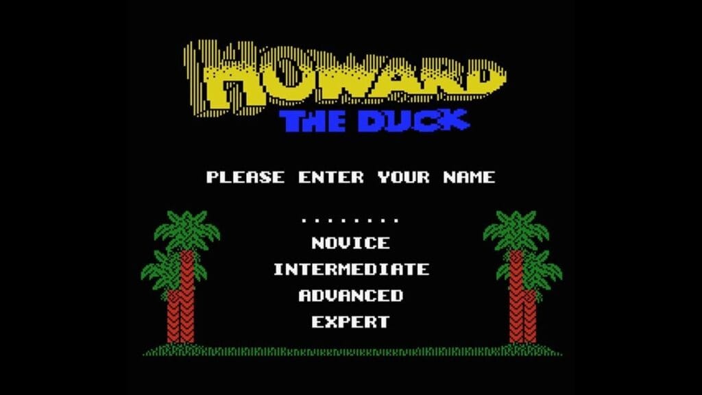 Howard the Duck Start Screen