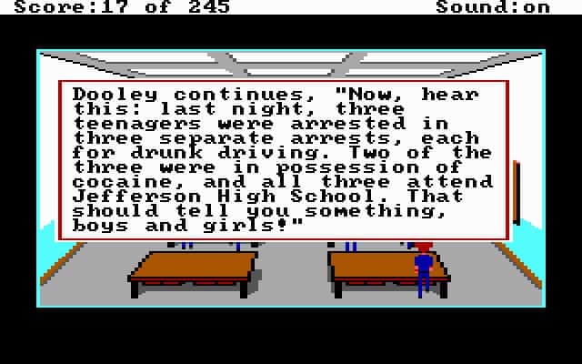 The drug crisis is at the heart of Police Quest: In Pursuit of the Death Angel.