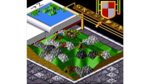 An in-game screenshot from Populous.