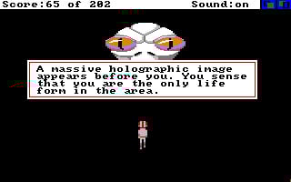 A mysterious hologram appears before Roger.