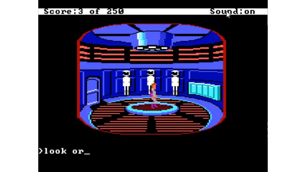 An in-game screenshot from Space Quest II.