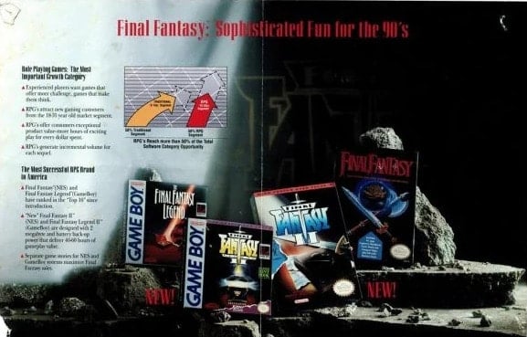 Final Fantasy advert from the early 1990s