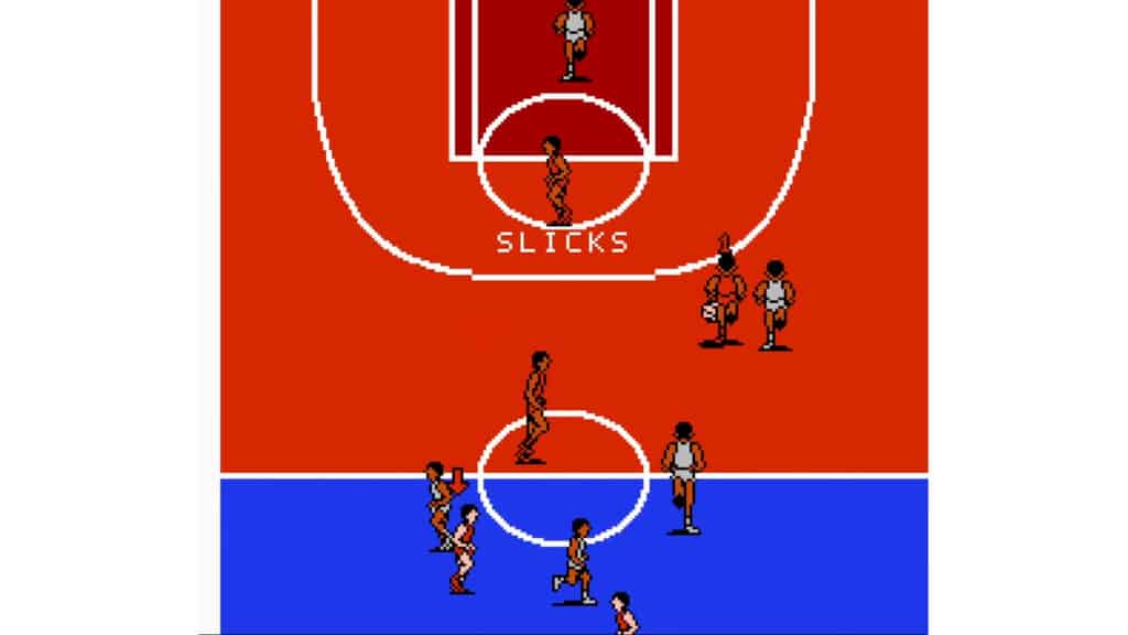 An in-game screenshot from All-Pro Basketball.