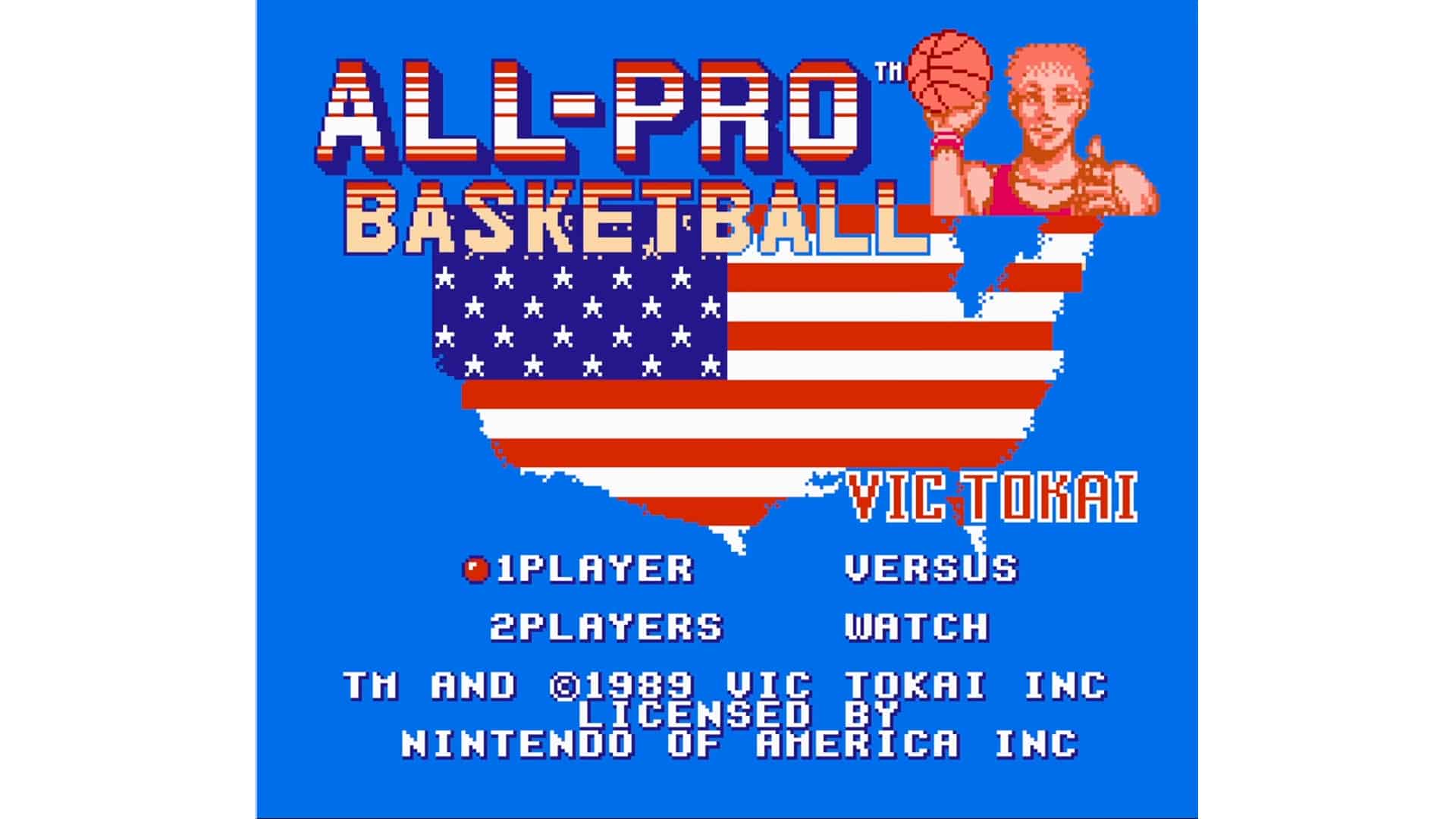 An in-game screenshot from All-Pro Basketball.