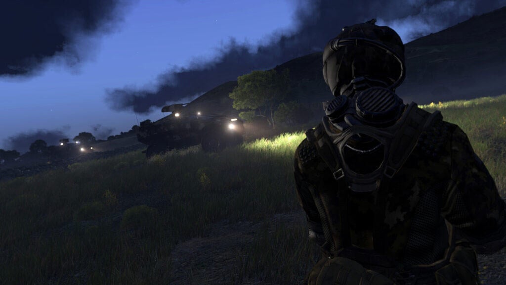 A Steam promotional image for Arma 3.