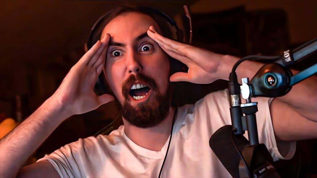 A thumbnail from Asmongold's YouTube channel.