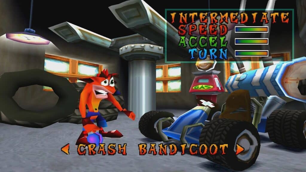 An in-game screenshot from Crash Team Racing.