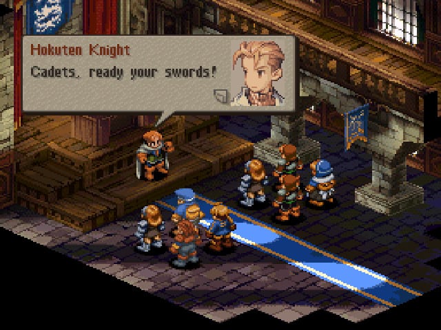 The military setting of Final Fantasy Tactics is perfectly suited to its tactical gameplay.