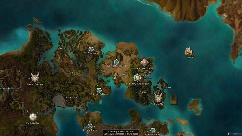 An in-game screenshot from Guild Wars Nightfall.