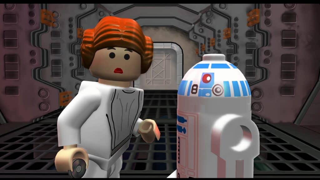 An in-game screenshot from Lego Star Wars: The Complete Saga.