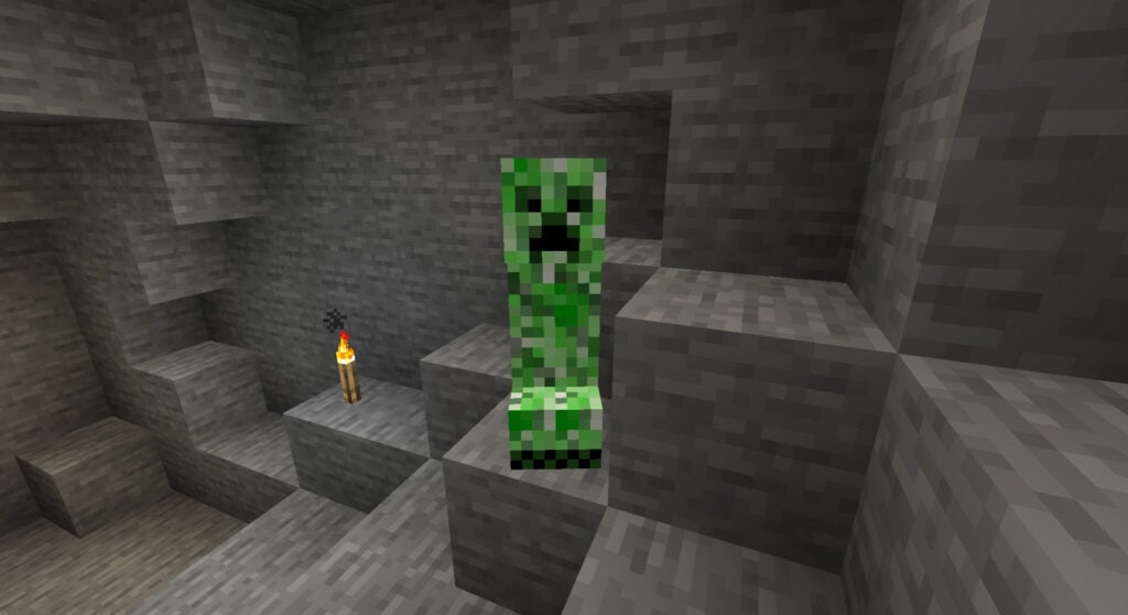 The hostile creeper is one of the most terrifying foes in Minecraft.