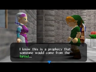 The meeting between Link and Princess Zelda is an iconic moment in Ocarina of Time.