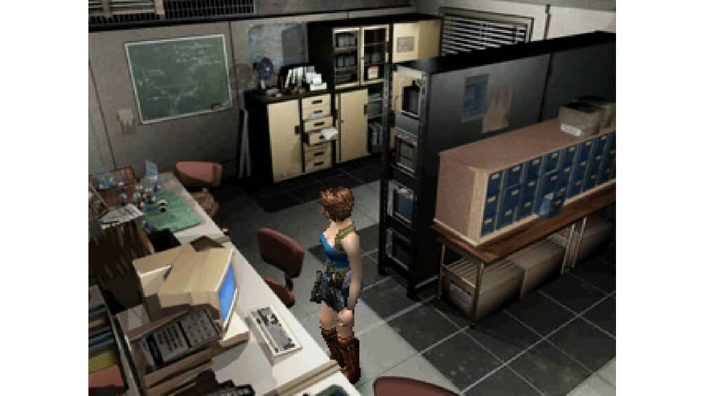 An in-game screenshot from Resident Evil 3: Nemesis.