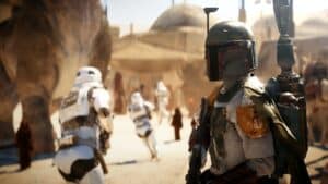 A promotional image for Star Wars Battlefront II.