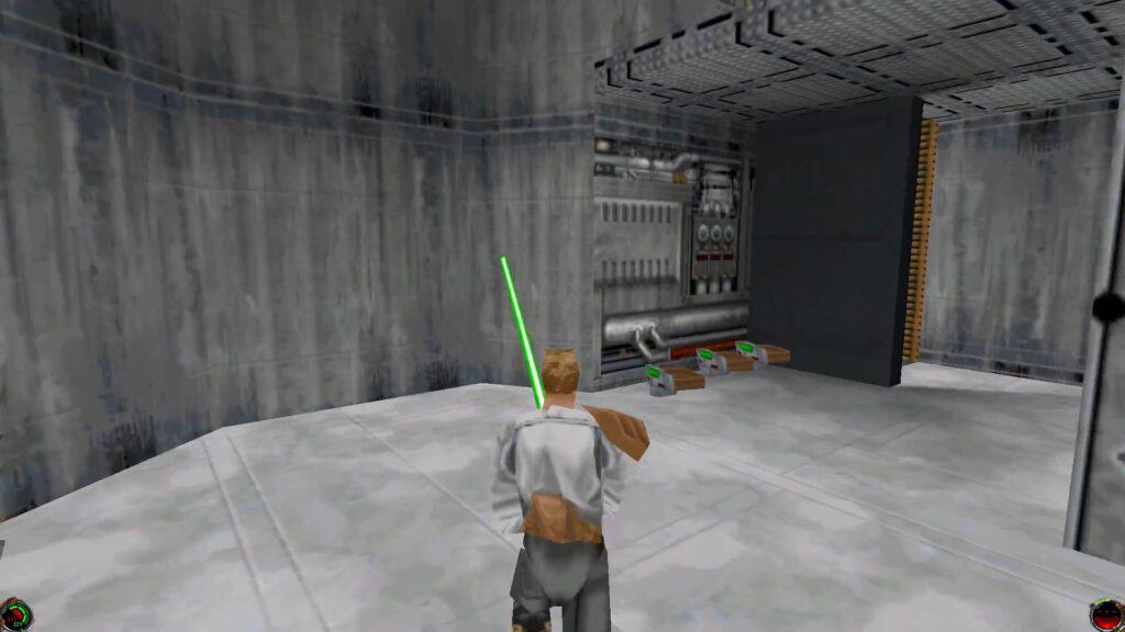 An in-game screenshot from Star Wars Jedi Knight: Dark Forces II.