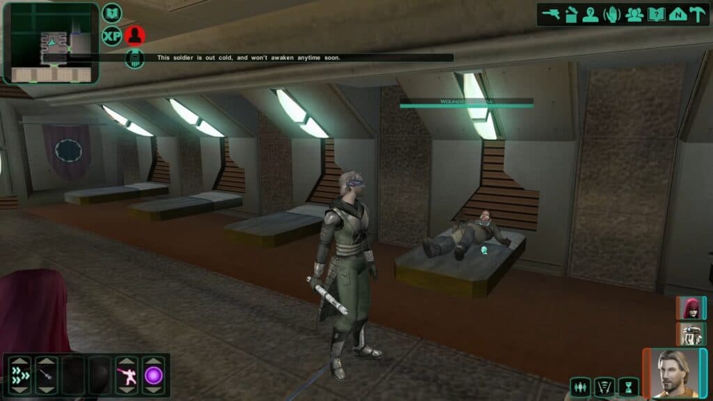An in-game screenshot from Star Wars: Knights of the Old Republic II: The Sith Lords.
