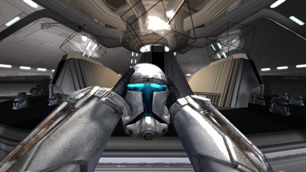 An in-game screenshot from Star Wars: Republic Commando.