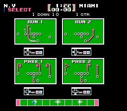 Playbook in Tecmo Bowl.