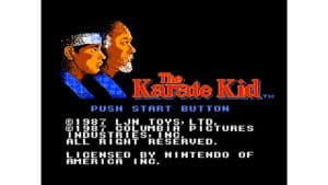 An in-game screenshot from The Karate Kid.