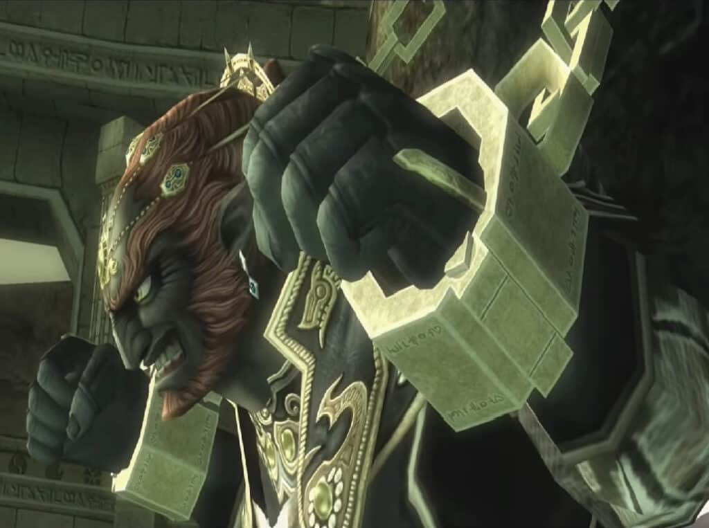 Even while chained, Ganondorf is a menacing figure.
