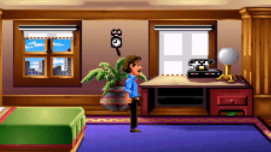 An in-game screenshot from Zak McKracken and the Alien Mindbenders.