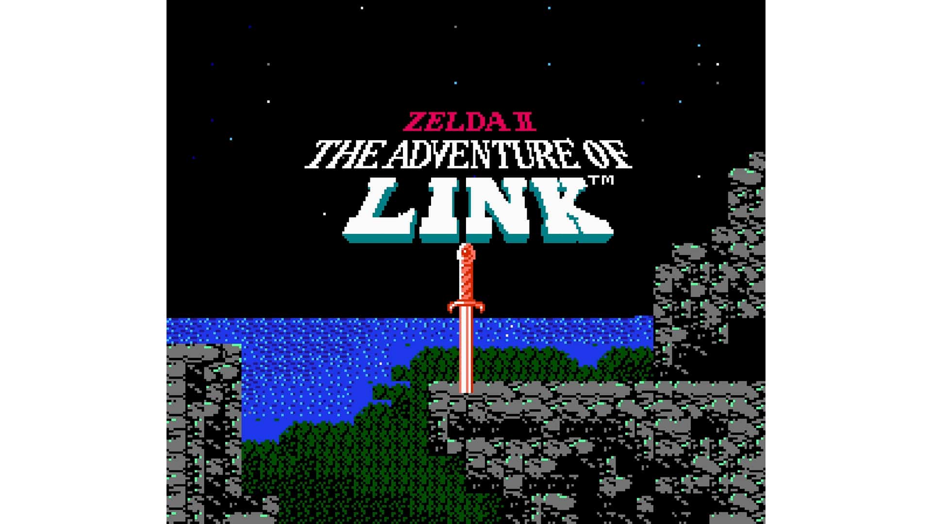 An in-game screenshot from Zelda II: The Adventure of Link.