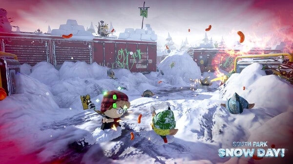 Screenshot of combat in South Park Snow Day!