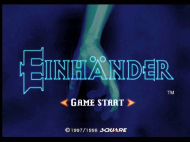 The title screen of Einhander