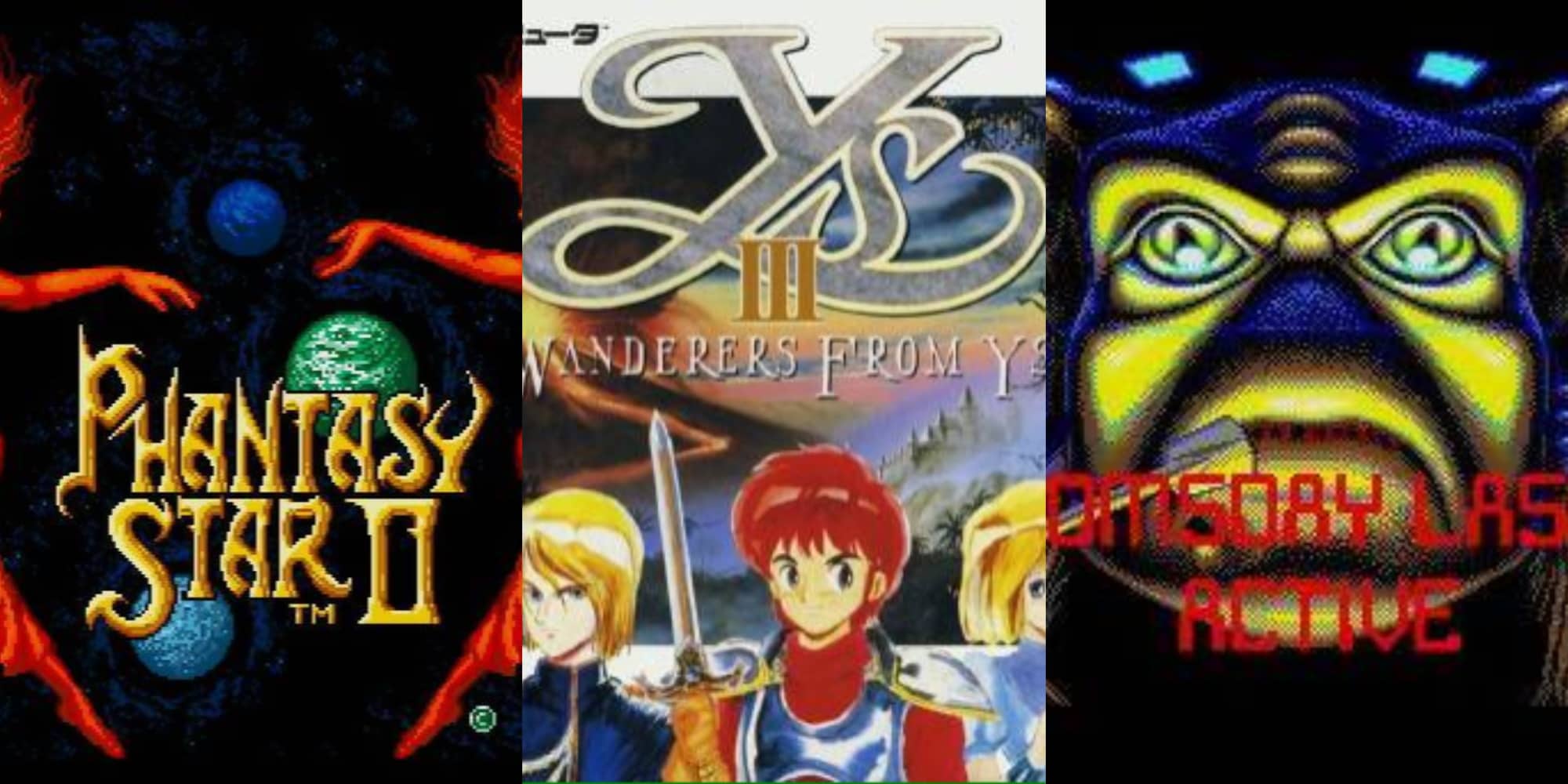 Collage of 3 of the best 1990s RPG screenshots