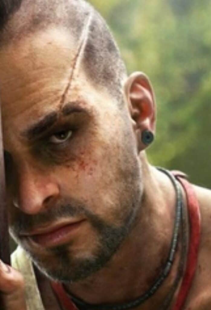 Promotional art of Vaas Montenegro for Far Cry 3.