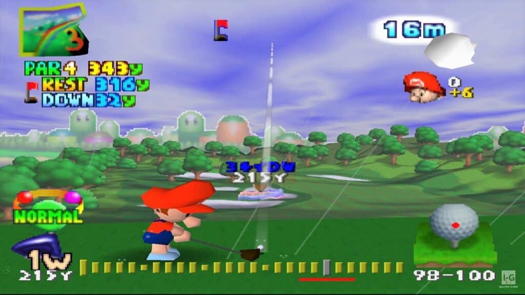 Mario Golf gameplay