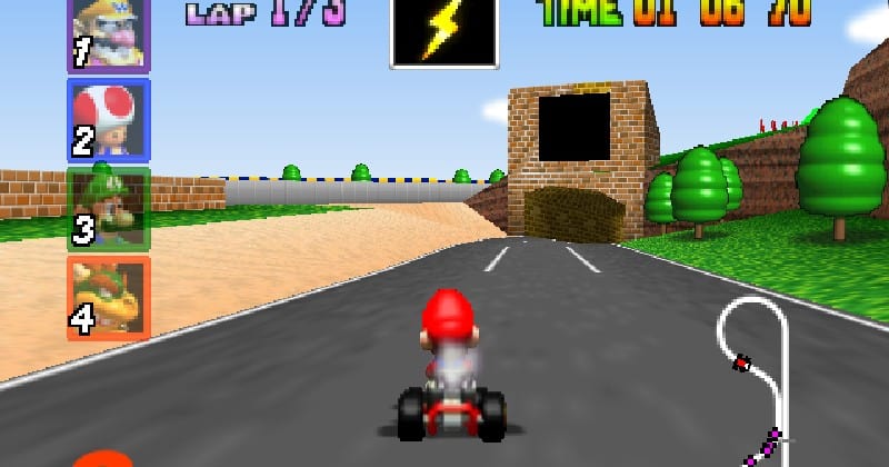 Mario Kart 64 gameplay
