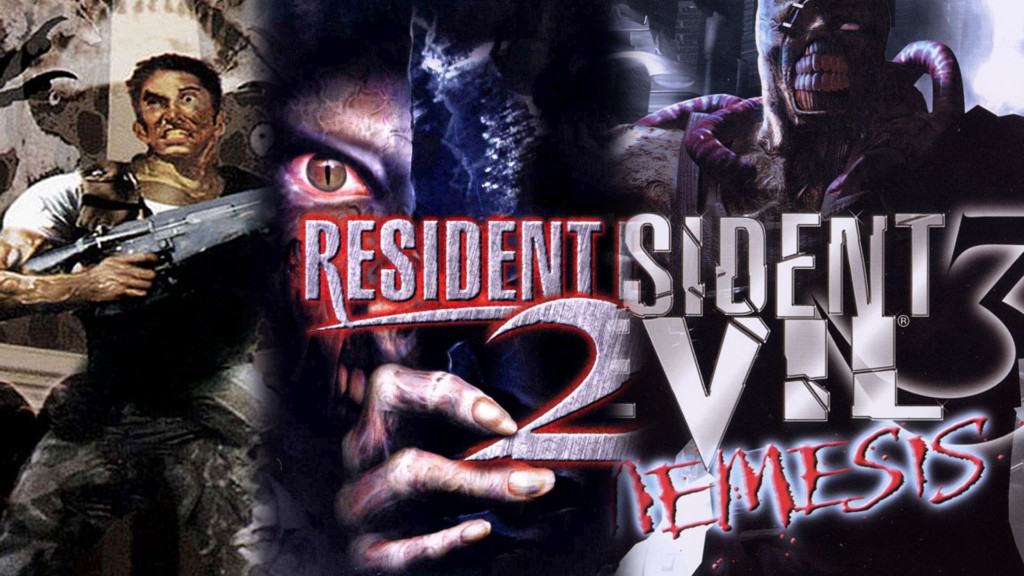 Resident Evil 1, 2, and 3 key art