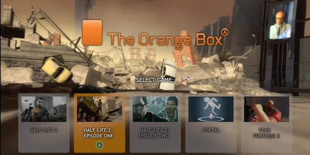 The Orange Box game selection