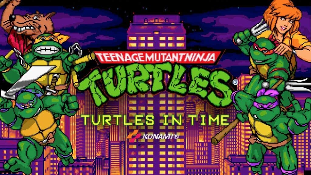 TMNT: Turtles in Time start screen