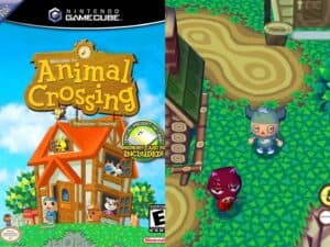 Animal Crossing box art and gameplay