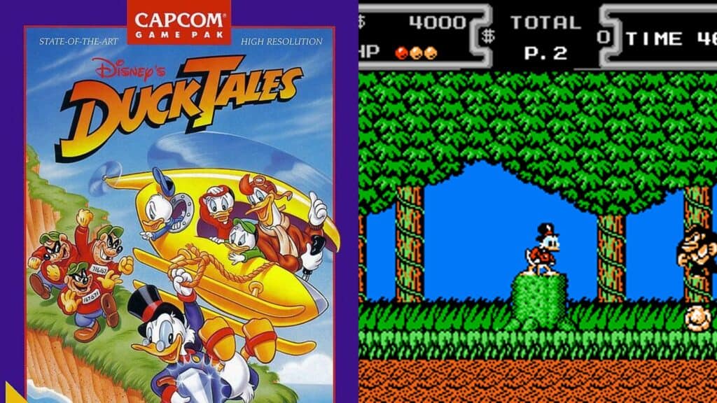 DuckTales box art and gameplay