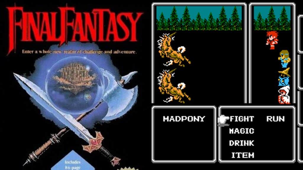 Final Fantasy box art and gameplay