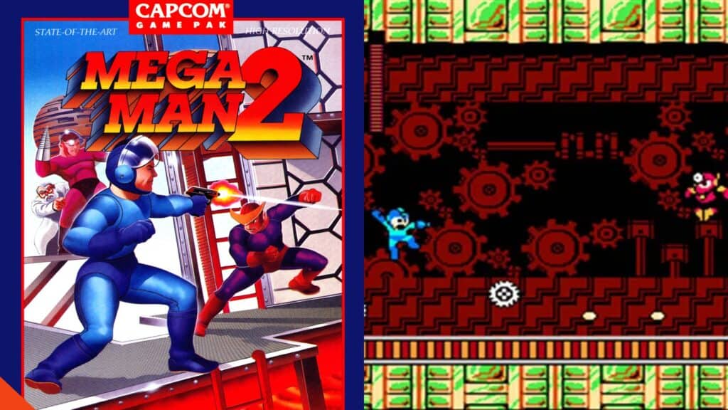 Mega Man 2 box art and gameplay