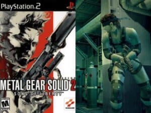 Metal Gear Solid 2 box art and gameplay