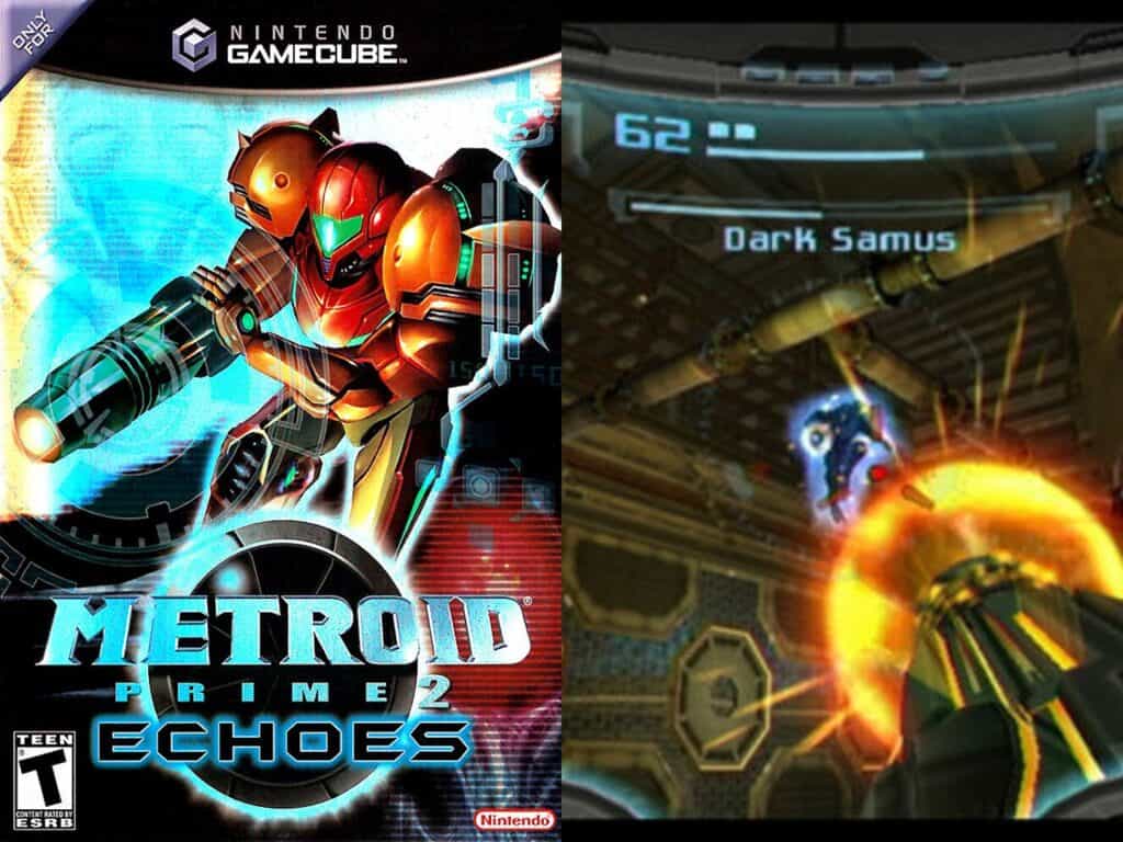 Metroid Prime 2: Echoes box art and gameplay