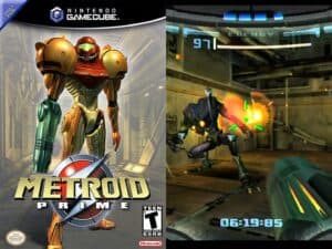Metroid Prime box art and gameplay