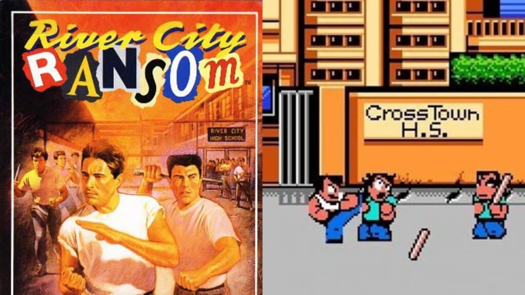 River City Ransom box art and gameplay
